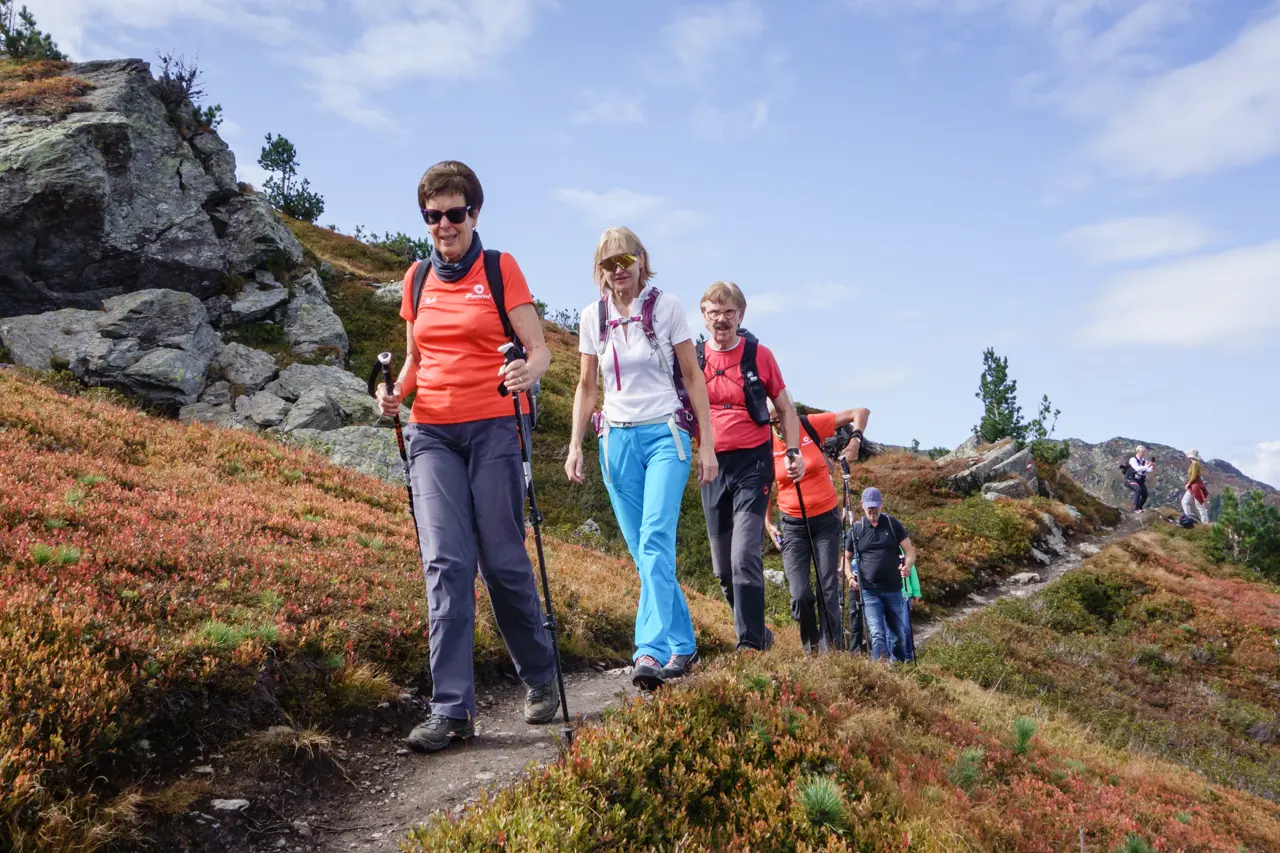 Langlauf- und Bikeschule Achensee Wanderwoche 1 Hotel Alpenrose gemütlicher Almrosenweg Glungeze
